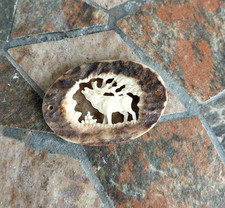 Hirschhornrose, geschnitzt