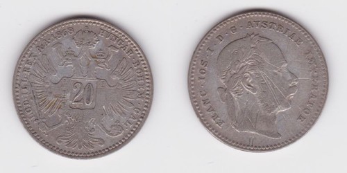 Kreuzer silber münze - 20,