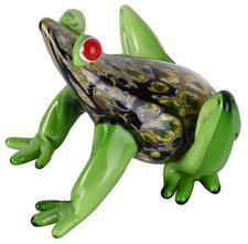 Figur Frosch Glasfigur Froschkönig Murano Stil Tierfigur Antik Glas Skulptur