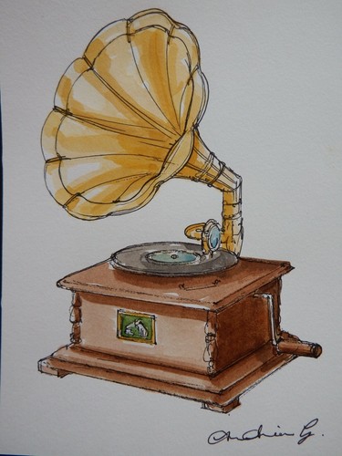 Aquarell gemälde eines - aquarell,