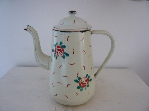 Alte emaille kanne kaffeekanne - alte,