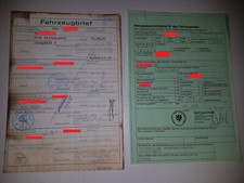 Fahrzeugbrief KFZ Brief 1981 Fiat 238 LKW Wohnwagen Wohnmobil f. Sammler / Tüv