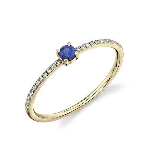 Blauer saphir solitär ring - blauer, solitär-ring