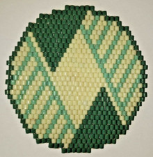 alter Glasperlenuntersetzer Glasperlen Deckchen Glasperlendeckchen 