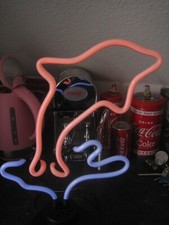 Neon LED Schild Licht Delfin Dolphin Deko Leuchte Beleuchtung für Steckdose 