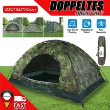 Camping Zelt Doppelzelt 3-4 Personen Automatisches  Zelt  Familienzelt Neu