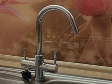 BRITA 3-Wege Küchenarmatur Edelstahl rund +P1000 Filter 