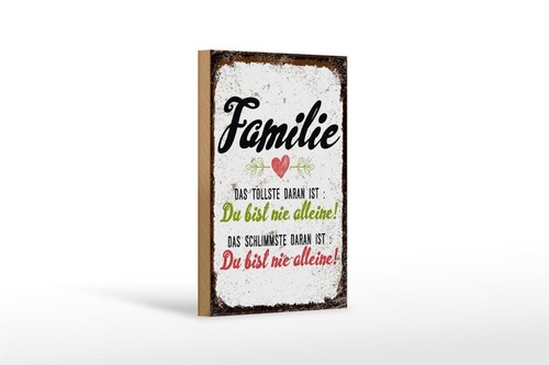 Holzschild familie bist - du,