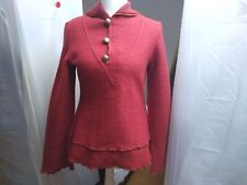 CLAMOTTI Pullover Oberteil aus gefilzter Wolle in Rot