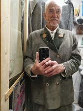 Lederanzug Zeiler/Hirmer, hellgr-dgrün 102 34- Leder:Ziegenvelour