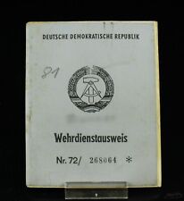 Sammlerobjekt DDR Wehrdienstausweis Gefreiter Sammler Deko