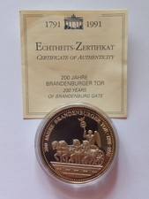 Gedenkmünze 200 Jahre Brandenburger Tor 1791-1991
