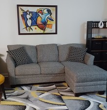 Black gray sofa - gray, great