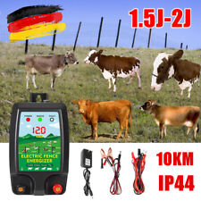 Weidezaungerät 12V 10KM Solar Elektrozaungerät Elektrozaun Vieh Weidezaun Gerät