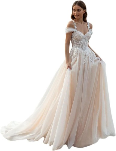 Tüll brautkleid linie - tüll,