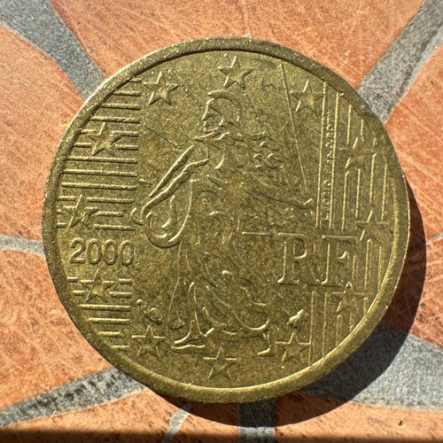 Frankreich eurocent münze - frankreich, 10-eurocent-münze