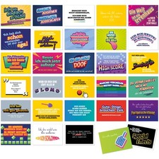 30 lustige Sprüchekarten Set freche Postkarten Humor Sarkasmus Retro Stil