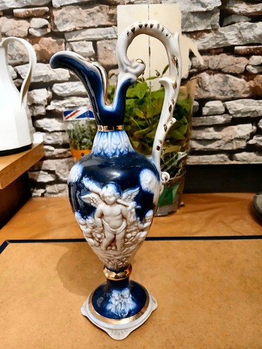 Vintage kobaltblaue cherub - vintage,