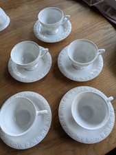 Rosenthal Classic Maria Weiß 5 x Espresso Mokka Tasse mit Untertasse top Zustand