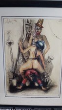 Andreas Noßmann, Lithographie, " Die große Zirkusmaid ", signiert und datiert.