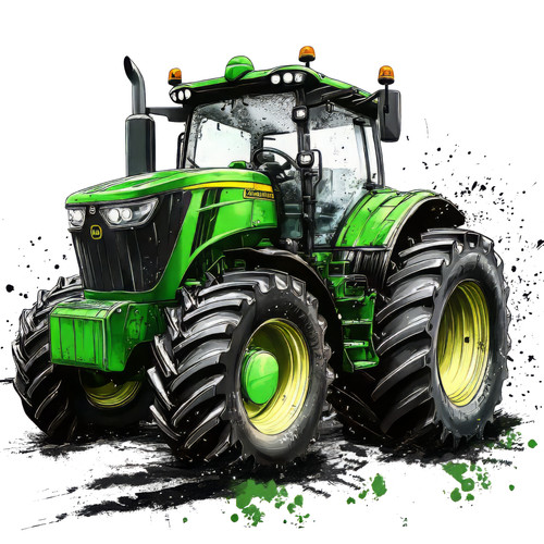 Wandtattoo aufkleber traktor - wandtattoo,