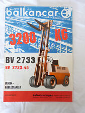 Auflösung-Oldtimer-Werkstatt.Original Heft/Katalog Balkancar EV2733-Stapler