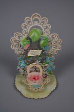 Kulissenkarte Luxuspapier Aufsteller Klappkarte 3D Oblate um1900 Pappe Antik