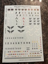 Warhammer armiger Transfer Sheet