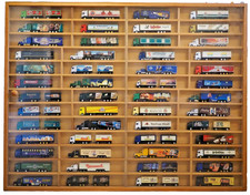 Setzkasten inkl. Modell LKW Truck Laster Bier Vitrine Schaukasten Sammler Glas