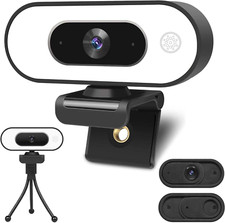 Webcam mit ringlichtmikrofon - webcam,