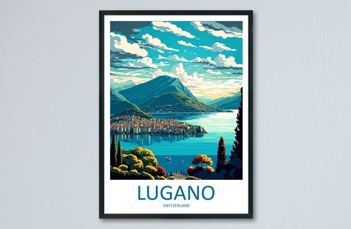 Lugano reisedruck wandbild - reisedruck,