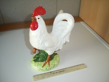 HAHN, GARTEN DEKO, KERAMIK/Porzellan Figur Huhn, bunt