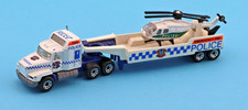 Matchbox MACK CH600 Police Truck Helicopter Polizei