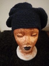 Rasta Mütze, Blau, Gehäkelt, Handgemacht, (Wolle) NEU