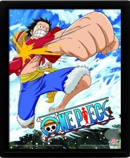 One Piece - Gum Gum Pistol - 26x20 3D Rahmenbild