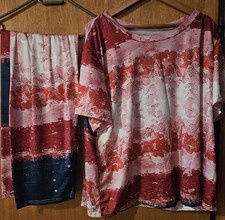 Damen Pyjama Übergröße Schlafanzug