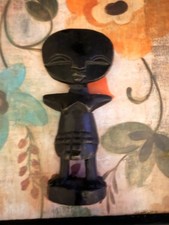 ANTIK Aschanti Figur Ashanti Ghana Afrika Holz Puppe Handarbeit (FW)