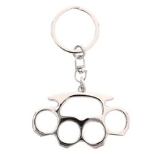 Schlüssela​nhänger Schlagring aus Metall mit Schlüsselring keyholder keychain