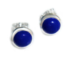 Ohrstecker Lapislazuli rund  7 mm 925er Silber glänzend  + Box TR6