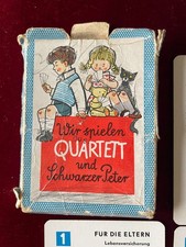 Wir spielen Quartett und Schwarzer Peter Deutsche Versicherungs-Anstalt 1959 DDR
