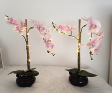 2x LUMIDA flora künstl. Orchidee  je 15 LEDs weiß/rosa