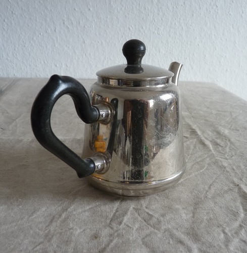 Vintage metall teekanne - metall,