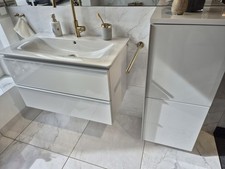 Ideal Standard Connect Air Badmöbel + Waschtisch 84cm + Seitenschrank weiß