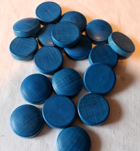 Teile holz blau lasiert - holz,
