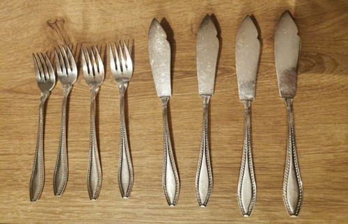 Fischbesteck 100 versilbert - ,