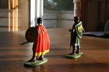 2 normannische Ritter Normannen von Elastolin - Prinz Eisenherz + Ritter Gawain