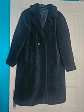 ? Schwarzer Teddymantel Lang Gr. 40 ?