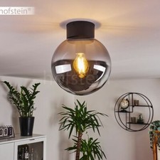 Decken Lampen Rauchglas rund