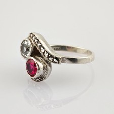 Toi-et-Moi Silberring mit