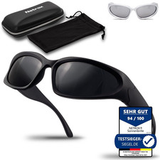 Schnelle Sonnenbrille Sport Techno Rave Schwarz Brille Sportbrille Herren Damen